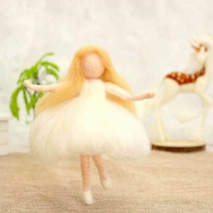 Angel Fairy Girl Ballerina DIY Wool Needle Felting Craft Material Kit