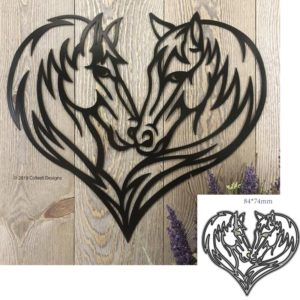 Horse Heart Shape Love Metal Cutting Dies Cut Decoration Scrapbook Card Craft