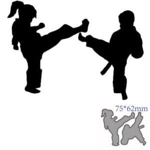 Karate Kids Metal Cutting Dies Cut Die Mold Decoration Scrapbook Card Craft