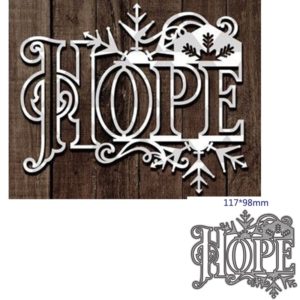 Christmas Hope Snowflake Metal Cutting Dies Cut Die Mold Scrapbook Craft Card