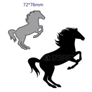 Rearing Jumping Horse Metal Cutting Dies Cut Die Scrapbooking Craft Making Card
