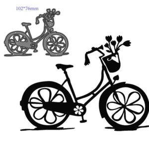 Bicycle Flowers Metal Cutting Dies Cut Die Mold Decoration Scrapbook Card Craft
