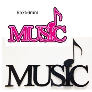 Music Word Metal Cutting Dies Cut Die Mold Scrapbook Paper Card Craft