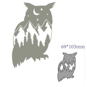 Owl Night Sky Mountains Trees Metal Cutting Dies Cut Die Scrapbook Card Craft