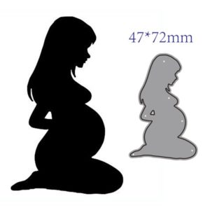 Kneeling Pregnant Woman Metal Cutting Dies Cut Die Card Making Scrapbook Craft