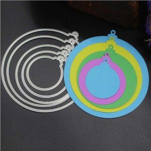 Christmas Ornament Frame Tags Metal Cutting Dies Scrapbooking Stencil Card Craft