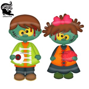 Halloween Zombie Boy Girl Metal Cutting Dies Scrapbooking Card Making Craft