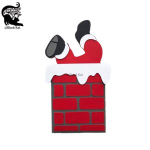 Christmas Santa Stuck In Chimney Metal Cutting Dies Scrapbooking Card Craft