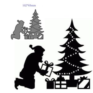 Santa Claus Gifts Christmas Tree Metal Cutting Dies Decoration Scrapbook Card