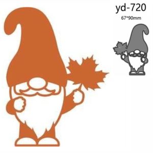 Gnome Maple Leaf Metal Cutting Dies Decoration Scrapbook Craft Card Making DIY