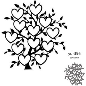 Tree Heart Frames Metal Cutting Dies Decoration Scrapbook Card Making Craft