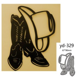 Cowboy Hat Boots Metal Cutting Dies Scrapbook Craft Card Making