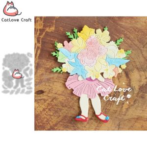 Ballet Girl Flower Metal Cutting Dies Scrapbook Die Cuts Card Making DIY Craft