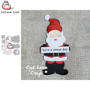 Christmas Santa Claus Sign Metal Cutting Dies Scrapbook Die Cuts Card DIY Craft