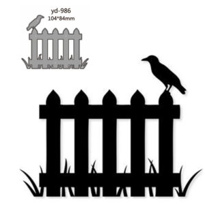 Picket Fence Bird Metal Cutting Dies Decoration Scrapbooking Card Making Craft