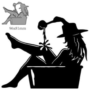 Cowgirl Bathing Metal Cutting Dies Decoration Scrapbooking Card Making Craft