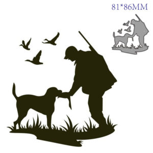 Duck Hunting Hunter Dog Metal Cutting Dies Decoration Scrapbooking Card Craft
