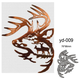 Deer Buck Doe Antler Scenery Metal Cutting Dies Decoration Scrapbooking Card