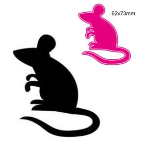 Sitting Mouse Metal Cutting Dies Cut Die Decoration Scrapbooking Card Crafting