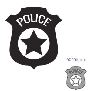 Police Badge Metal Cutting Dies Cut Die Decoration Scrapbook Card Crafting