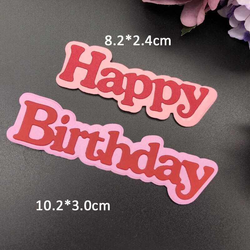 Letters Happy Birthday Metal Cutting Dies Scrapbooking Craft Card Making Album