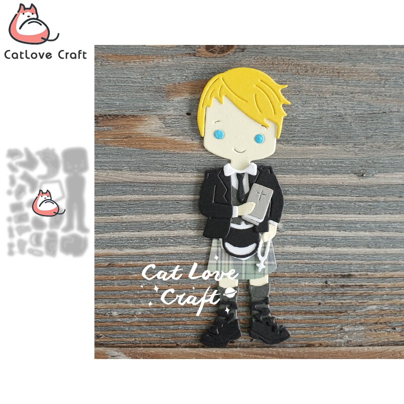 First Communion Kilt Scotish Boy Metal Cutting Dies Scrapbooking Card Making