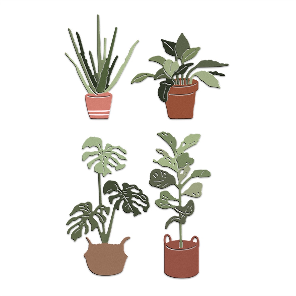 MangoCraft Spring Potted Plants Cutting Dies DIY Scrapbooking Cutting Dies Embossed Decor Metal Dies Cut Paper Card Photo