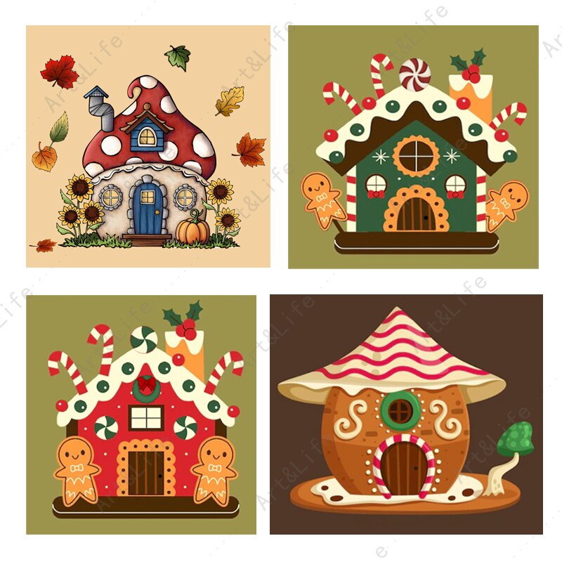 Christmas Mushroom Candy House Metal Cutting Dies Stencils Card Making Craft