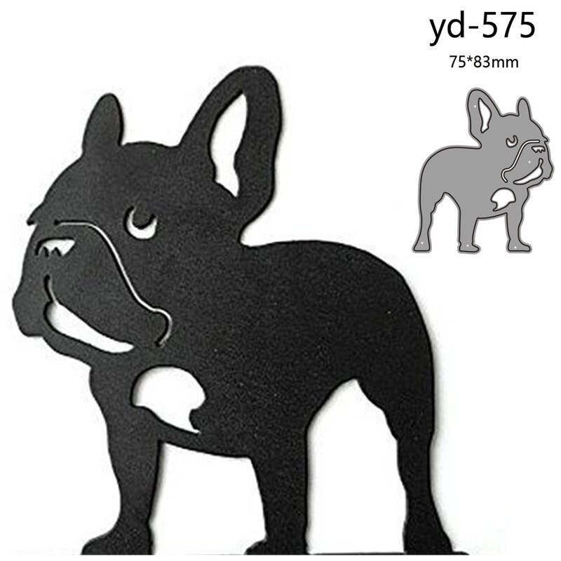 Cute Pug Dog Frame Metal Cutting Dies Decoration Scrapbook Paper Craft Card