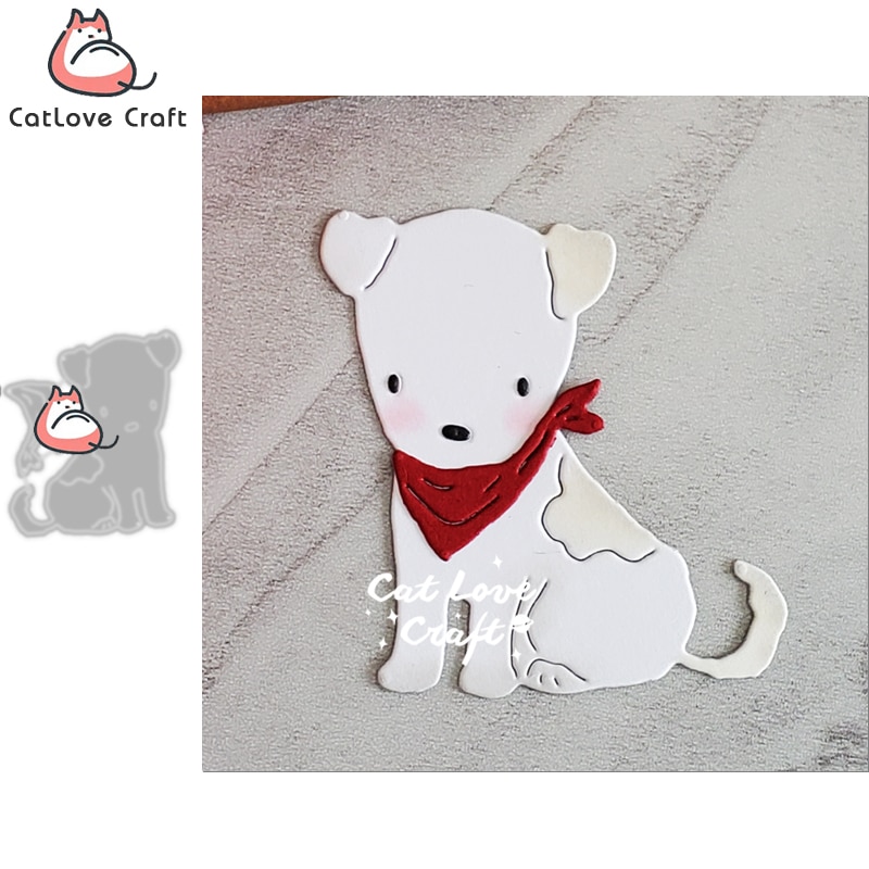 Puppy Dog With Bandana Metal Cutting Dies Scrapbooking Card Making Craft