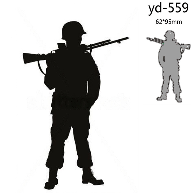 Soldier Metal Cutting Dies Decoration Scrapbooking Card Making Crafting