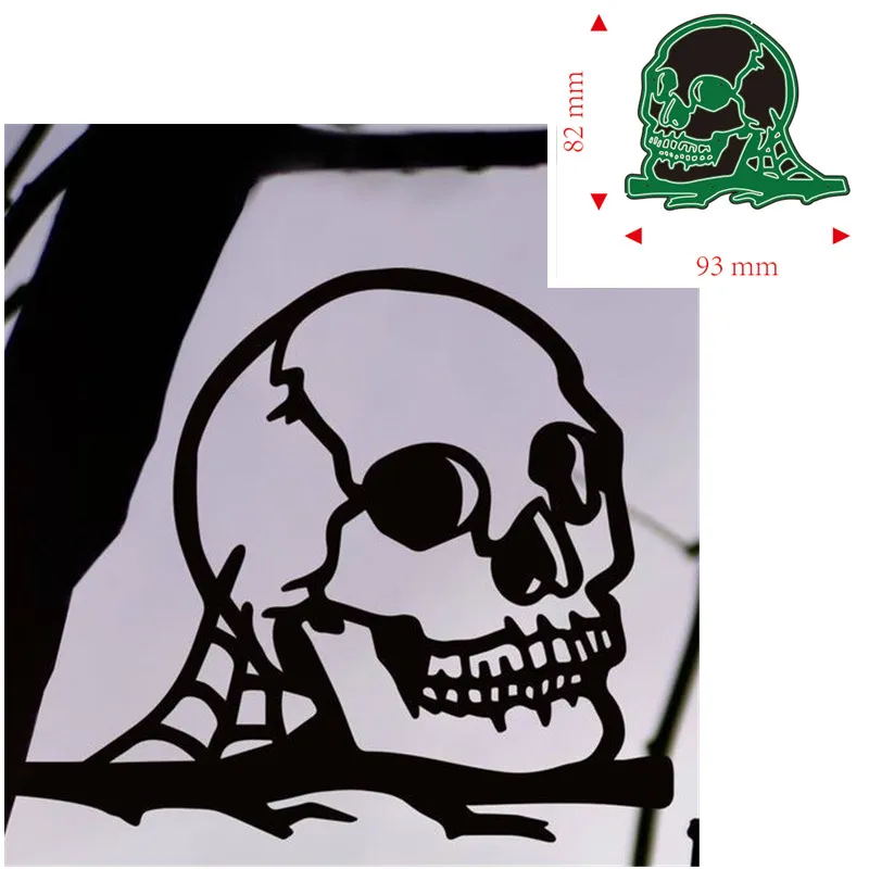 Halloween Skull Spider Web Metal Cutting Dies Scrapbooking Card Craft