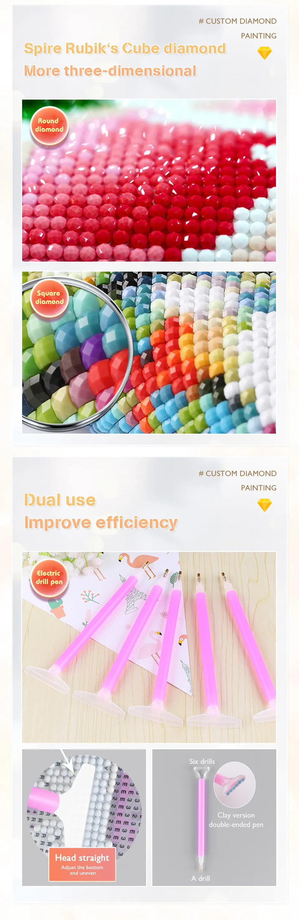 Custom Picture Diamond Embroidery Full Round Or Square ping Crystal Diamond Painting Diamond Mosaic Kits Birthday Gift