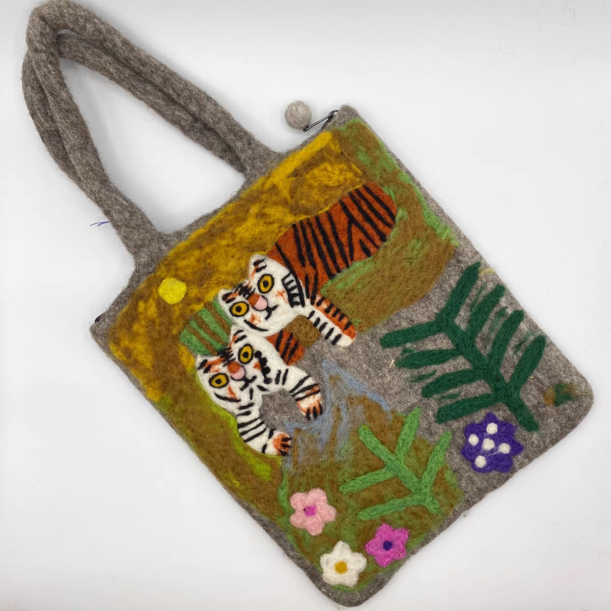 Tiger Tree Handmade Finished Wool Felting Handbag Wool Felting Bag Girl Gift