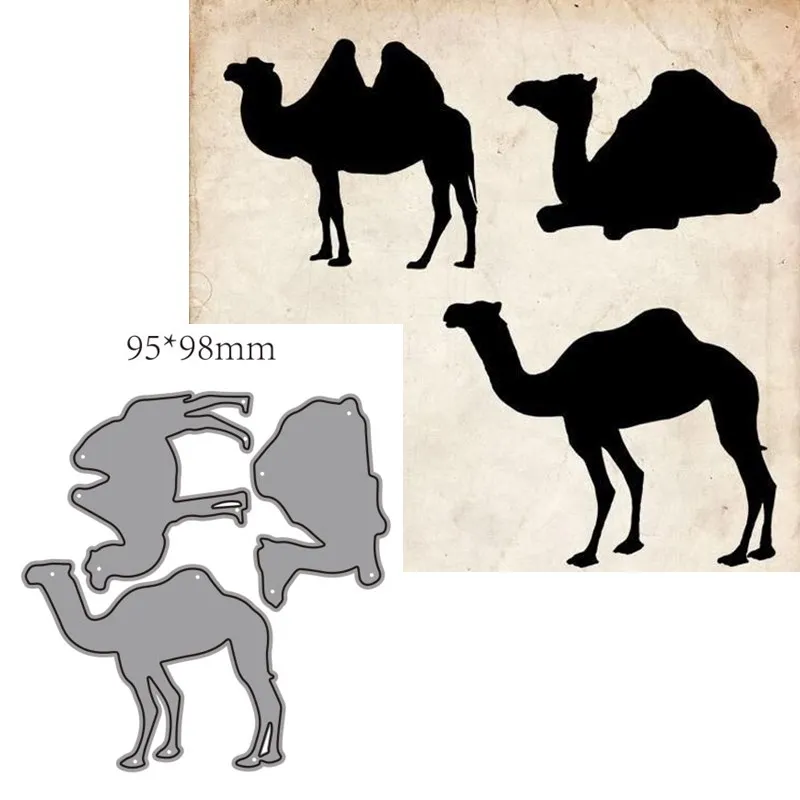 Camel Standing Laying Metal Cutting Dies Scrapbooking Card Making Craft