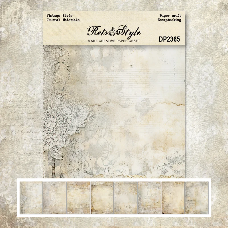 Vintage Style Paper Lace A5 Scrapbook Card Journal Craft Paper