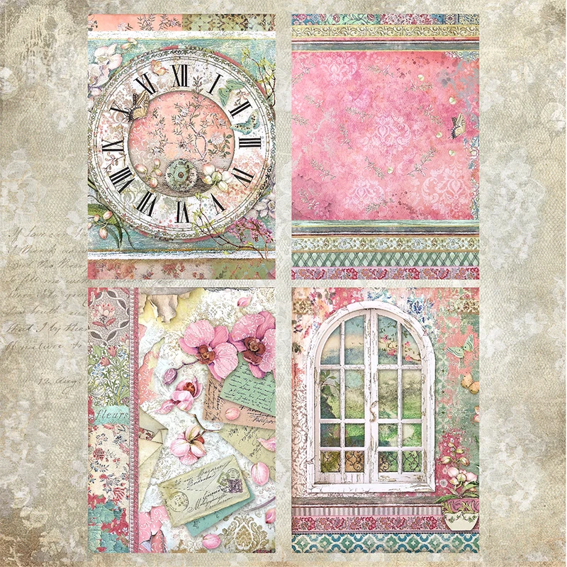 Panalisacraft 8sheets A5 size Vintage Style Scrapbooking patterned paper Fancy Premium Card Pack Light weight Craft Paper Card Panalisacraft 8sheets A5 size Vintage Style Scrapbooking patterned paper Fancy Premium Card Pack Light weight Craft Paper Card