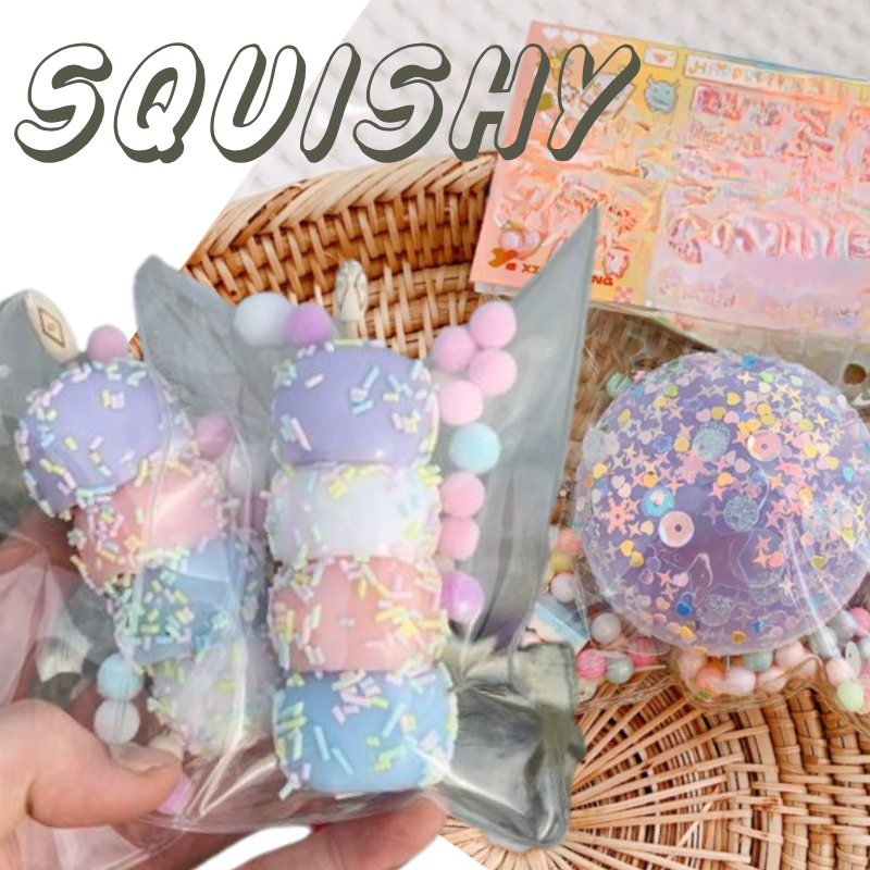 Ice Cream Hamburger Yogurt Sugar-Coated Haws Squishy Squeezable Stress Unwind