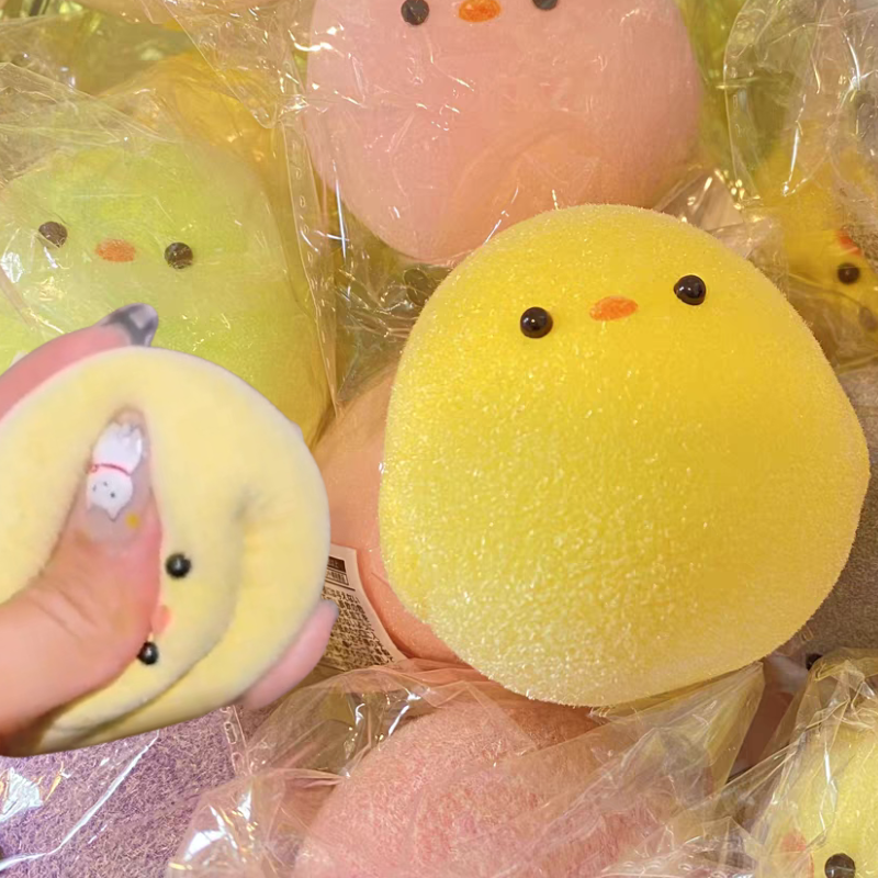 Furry Squishy Chick Seal Slow RIse Squeezable Anti Stress Relieve Decompression