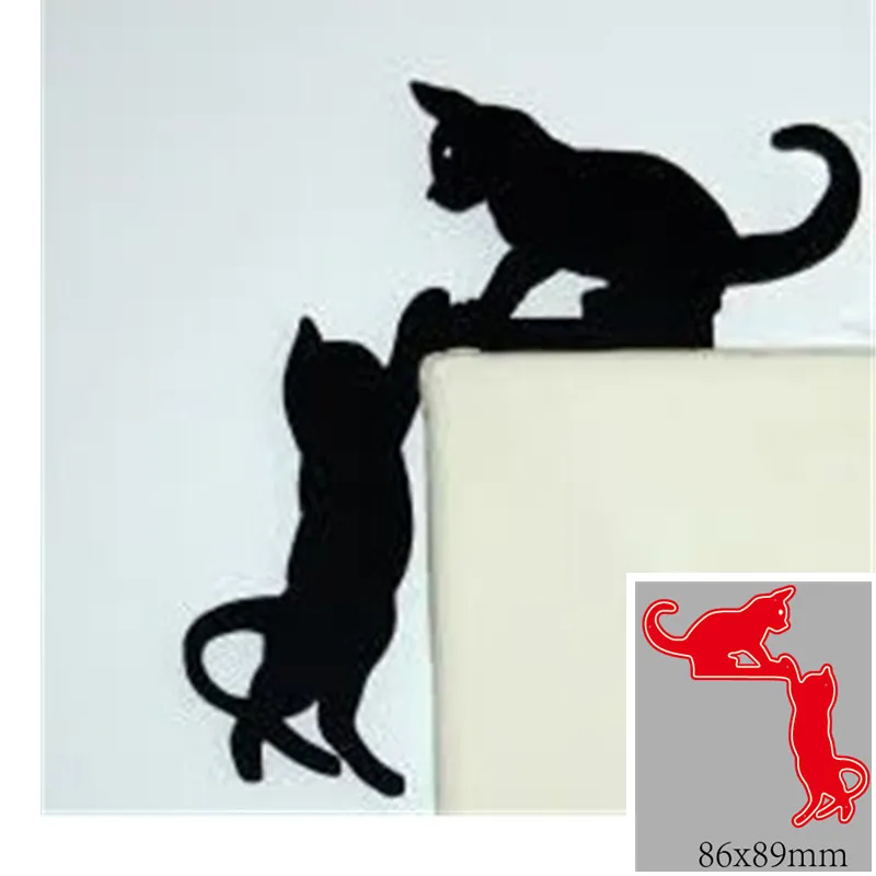 Kittens Cats Playing Corner Edge Border Metal Cutting Dies Scrapbook Card Craft