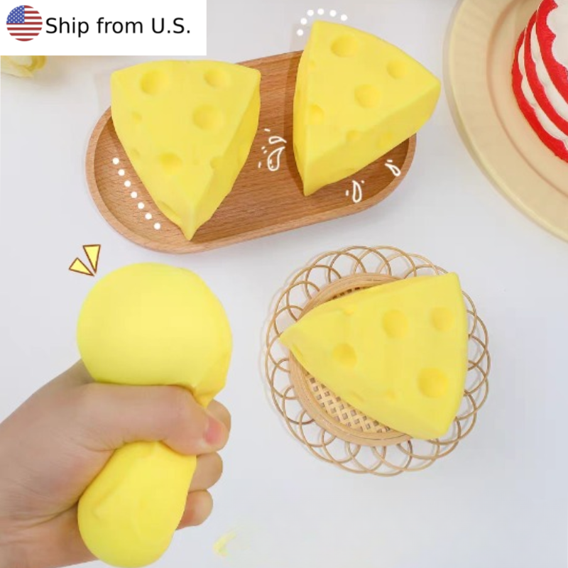 Decompression Squishy Cheese Squeezing Stress Relief Stress Reliever Unwind