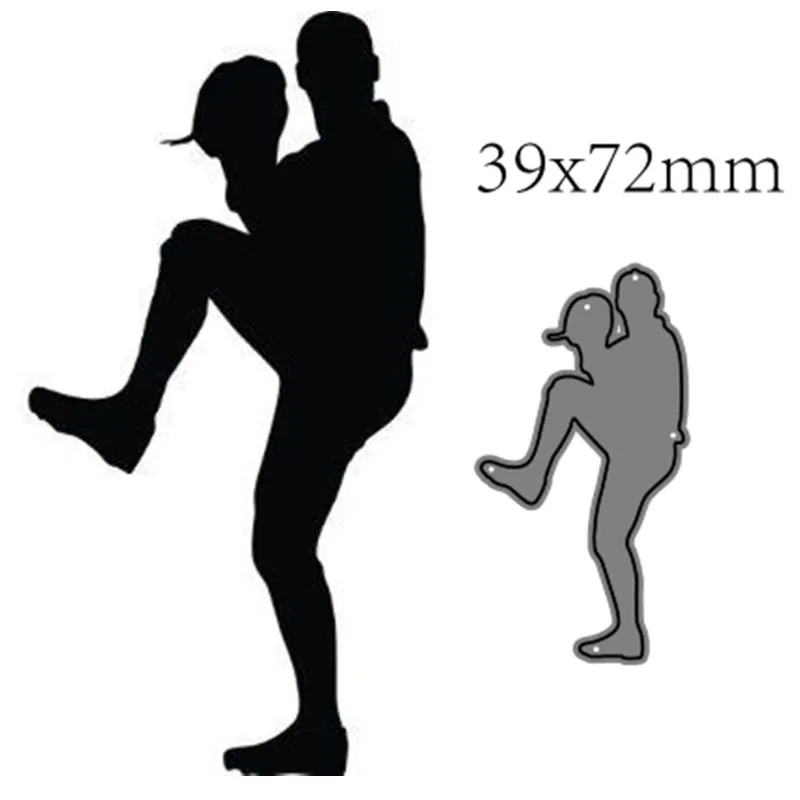 Baseball Pitcher Sports Metal Cutting Dies Scrapbooking Card Making Craft