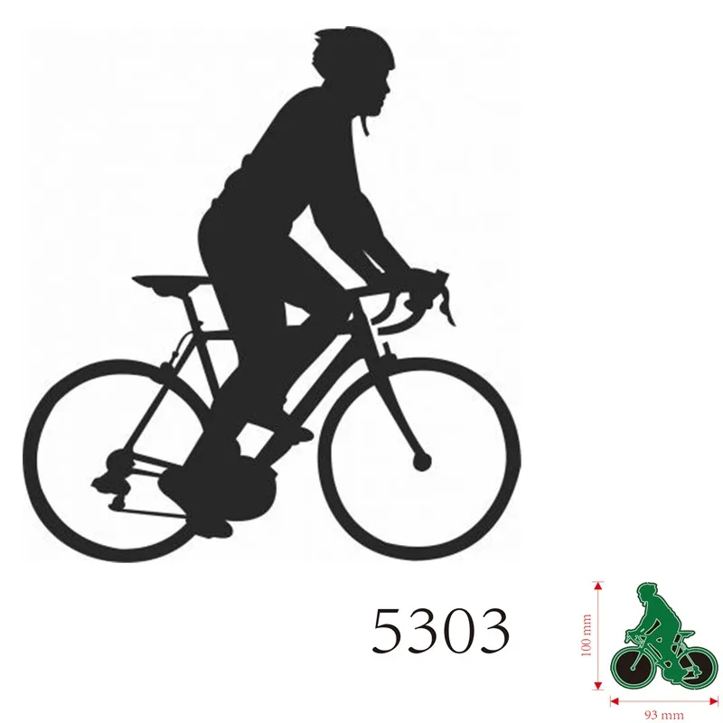 Riding Bike Helmet Metal Cutting Dies Scrapbooking Card Making Craft