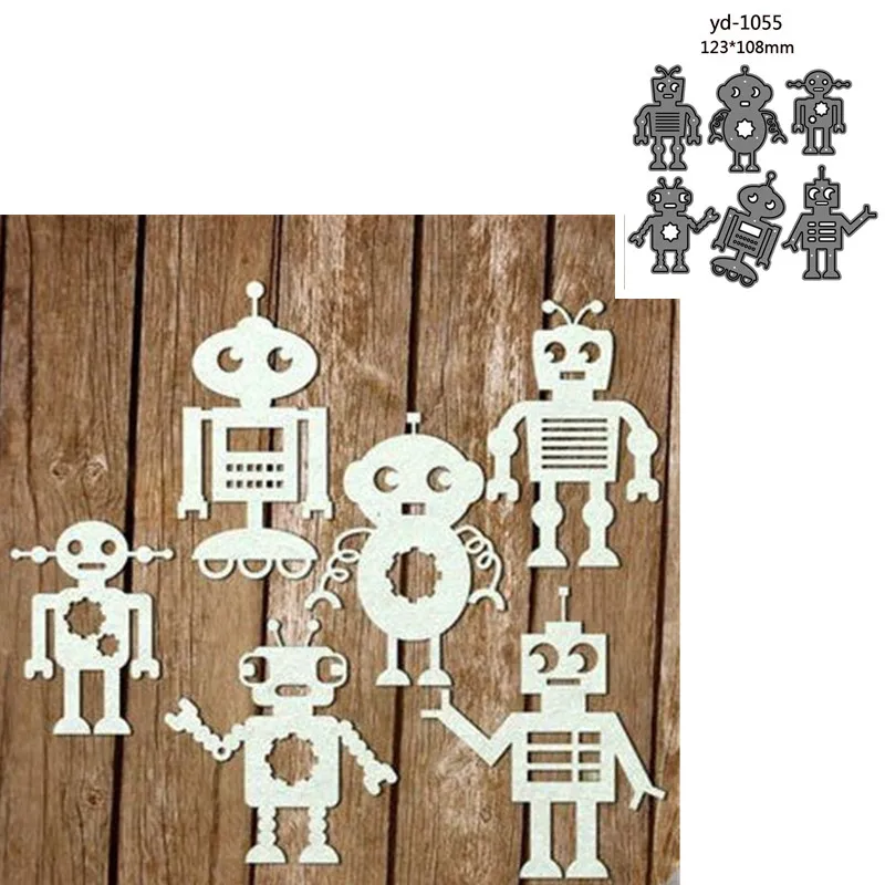 Robot Collection Variety Metal Cutting Dies Scrapbooking Card Making Craft