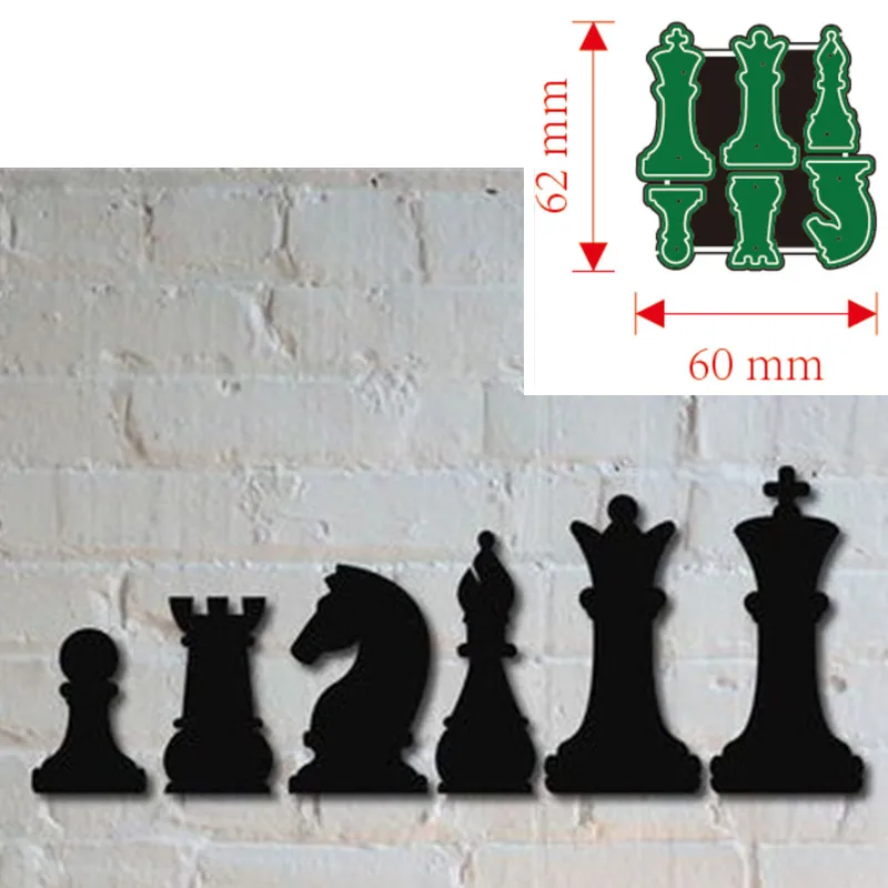 Chess Pieces Pawn Knight King Metal Cutting Dies Scrapbooking Card Making Craft