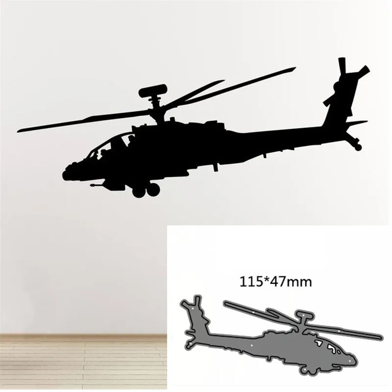 Apache Helicopter Military Army Metal Cutting Dies Scrapbook Card Making Craft