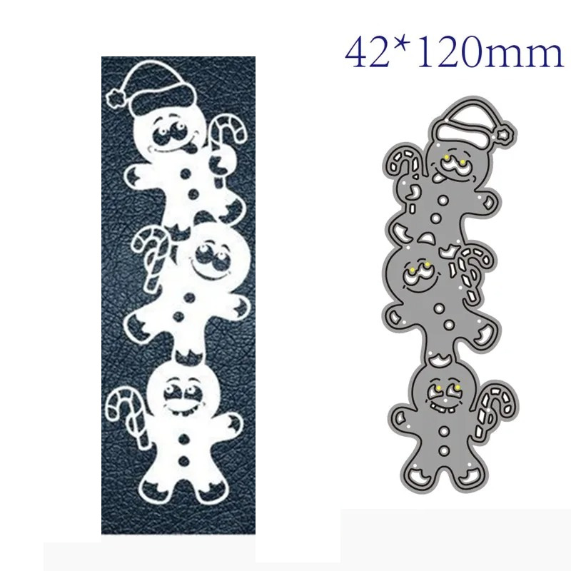 Gingerbread Men Tower Metal Cutting Dies Decoration Scrapbook Card Paper Craft