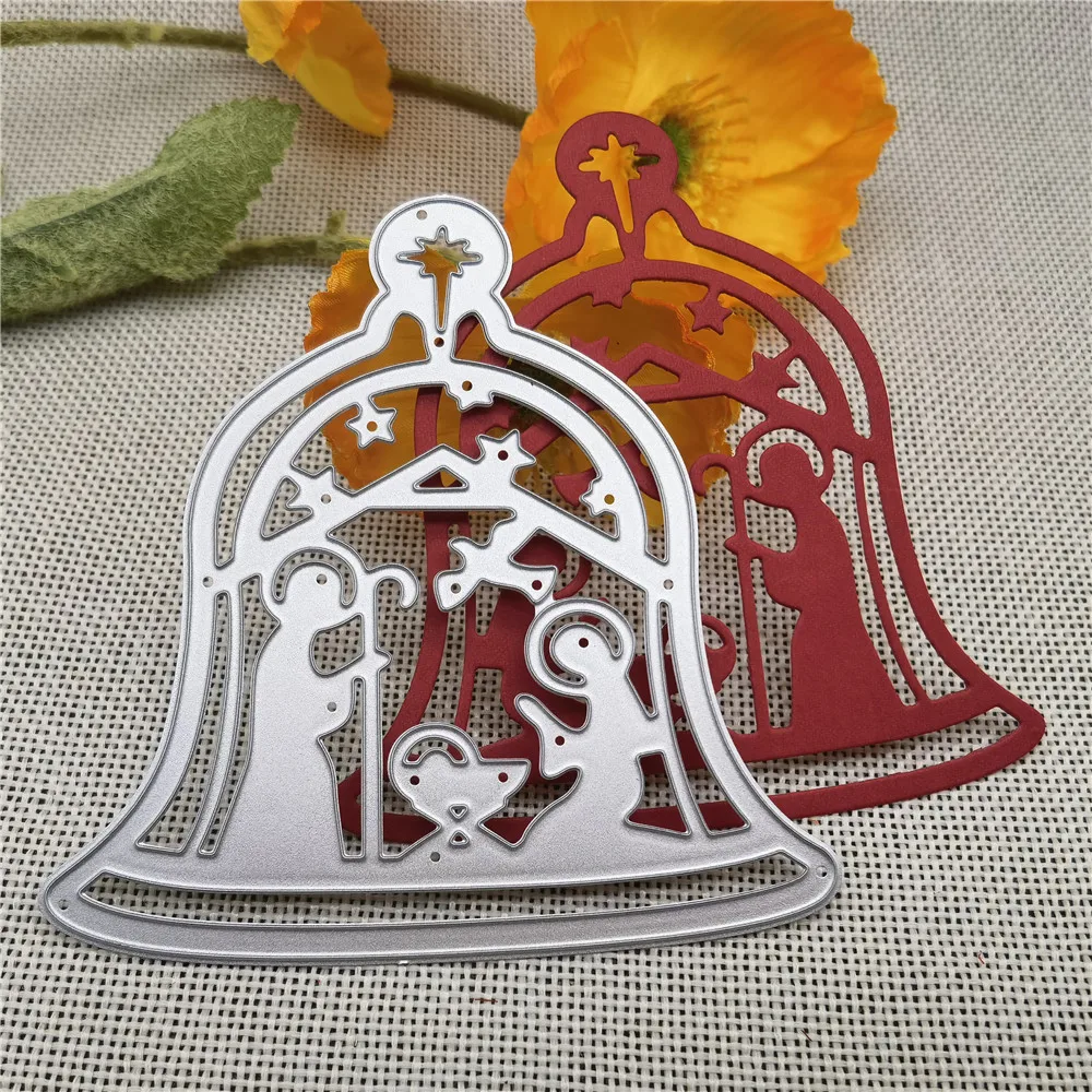 Christmas Bell Nativity Baby Jesus Metal Cutting Dies Scrapbooking Card Craft