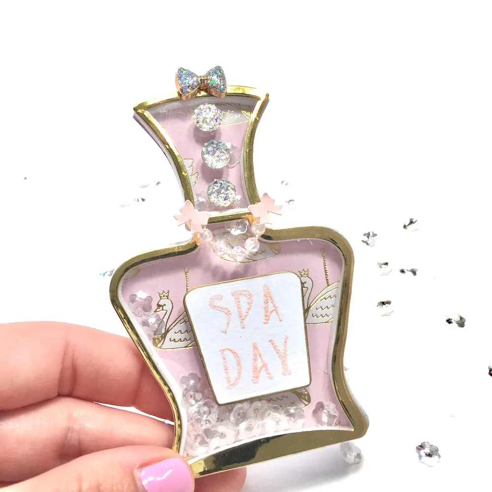 Nail Polish Bottle Shaker Metal Cutting Dies Scrapbooking Card Making Craft