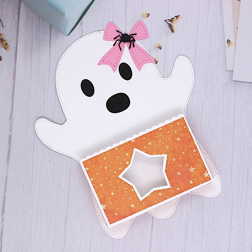 Ghost Tag With Box Star Metal Cutting Dies Scrapbook Decorative Card Paper Craft